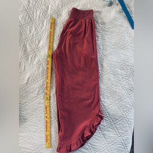 Boho ruffled comfy cotton lounging pants